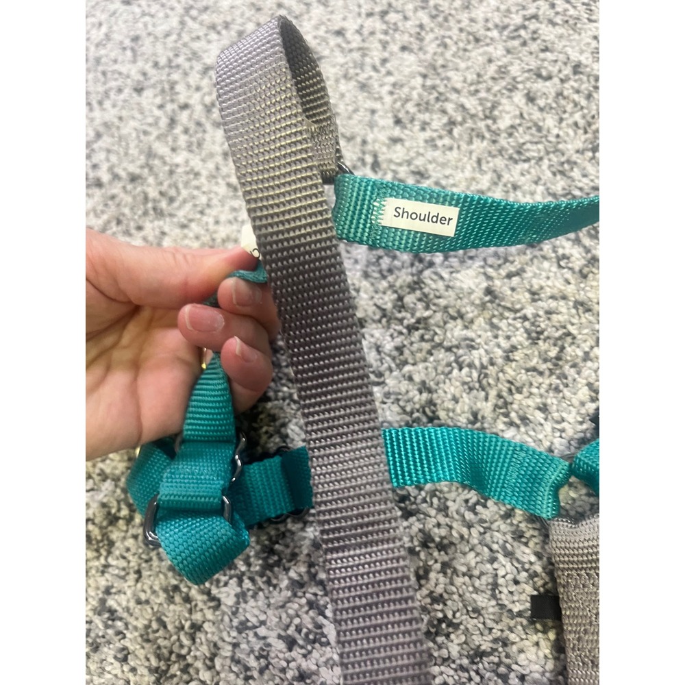 PetSafe Easy Walk No Pull Dog Harness Medium Teal Gray Adjustable Training Gear - Picture 6 of 7